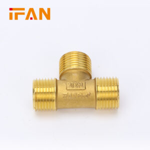 Тройник латунный резьбовой с наружной резьбой